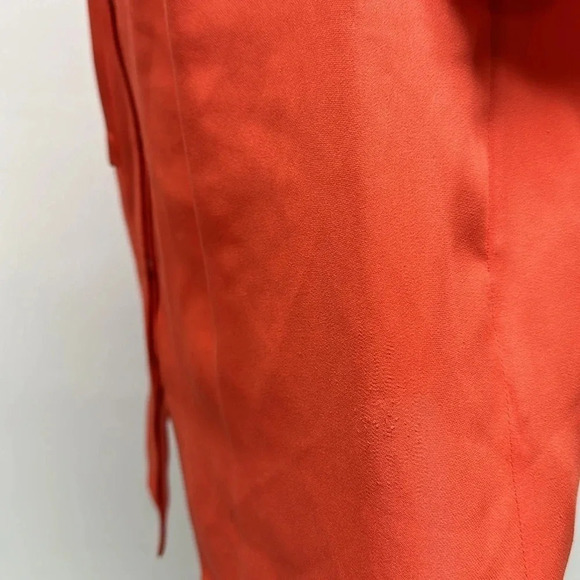 Joie Blouse Top Shirt Short Sleeve V-Neck Tie Bow Pure Silk Chiffon Size Medium - Picture 9 of 12